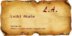 Loibl Atala névjegykártya